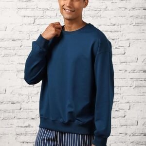 NOBERO Oversized Solid Sweatshirts for Men